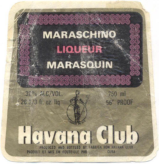 Ликер "MARASCHINO LIQUEUR HAVANA CLUB" (Куба / Cuba)