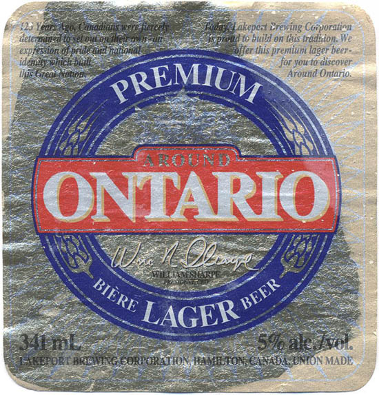 Пиво AROUND ONTARIO Lager beer (Канада / Canada)