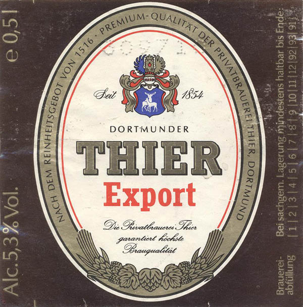 Пиво Dortmunder THIER Export Pils / Beer