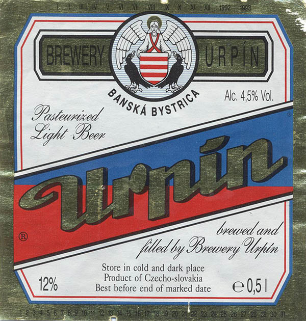 Пиво Urpin Light Beer (Banska Bystrica)