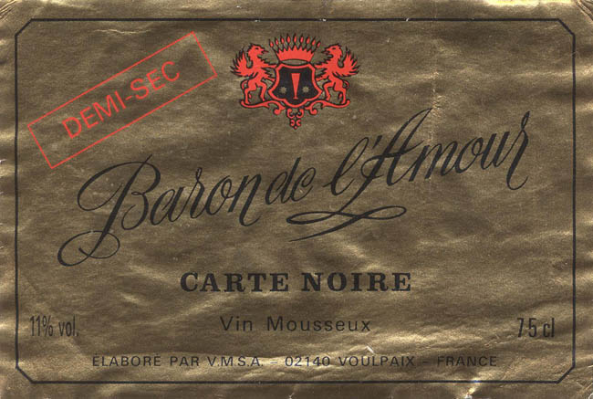 Игристое вино Baron de l`Amour (Франция)