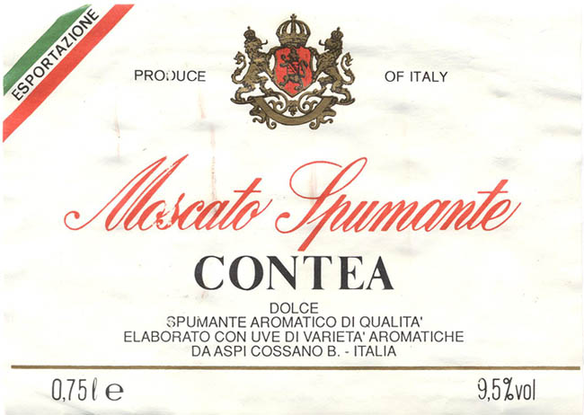 Moscato Spumante CONTEA (Италия)