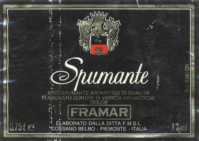 Вино игристое Spumante (Италия)