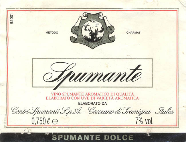Вино игристое Spumante (Италия)