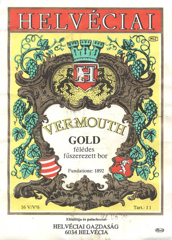 Вермут HELVECIAI Gold Vermouth