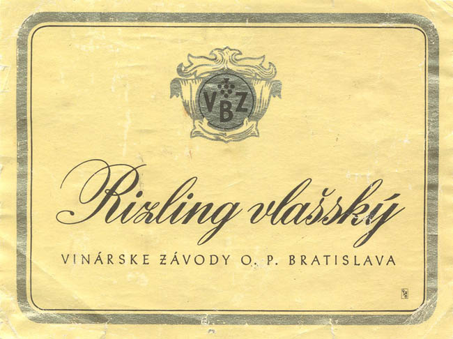 Вино Rizling Vlassky (Словакия)