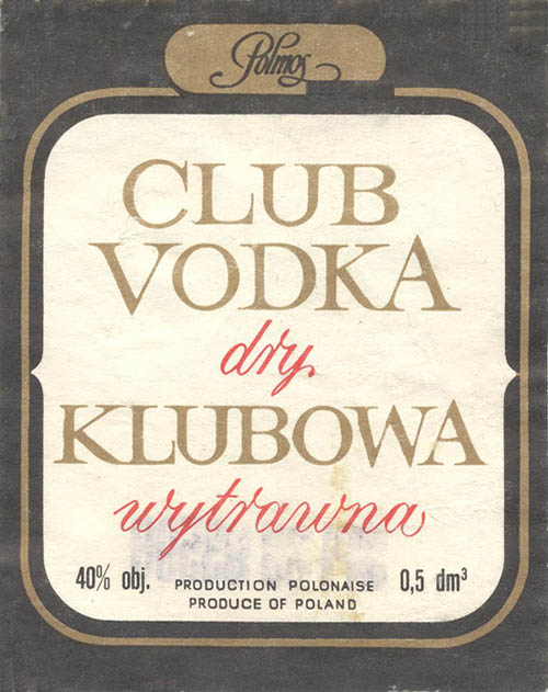 Водка CLUB VODKA / KLUBOWA (Польша / Poland)