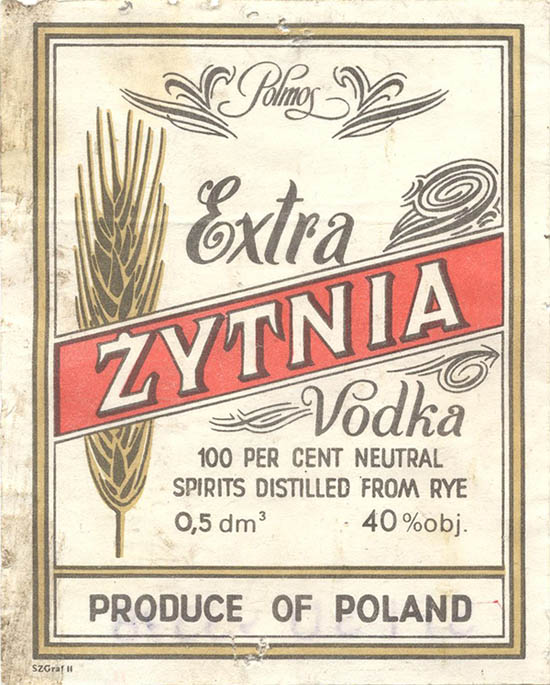 Водка ZYTNIA Extra Vodka (Польша / Poland)