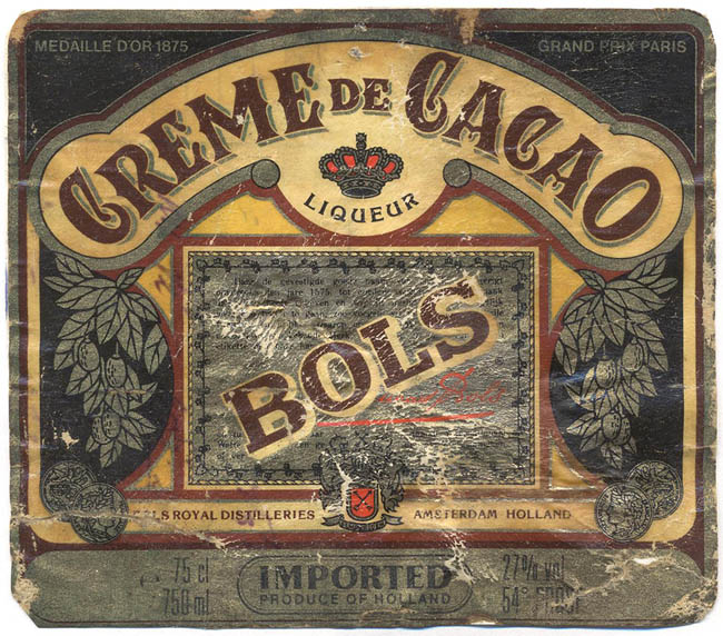 Ликер CREME de CACAO Liqueur BOLS (Голландия / Holland)