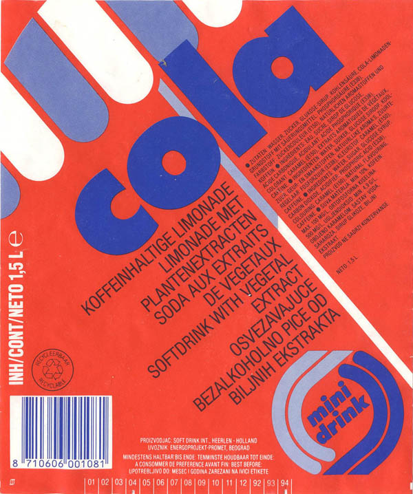 Напиток Cola koffeinhaltige limonade