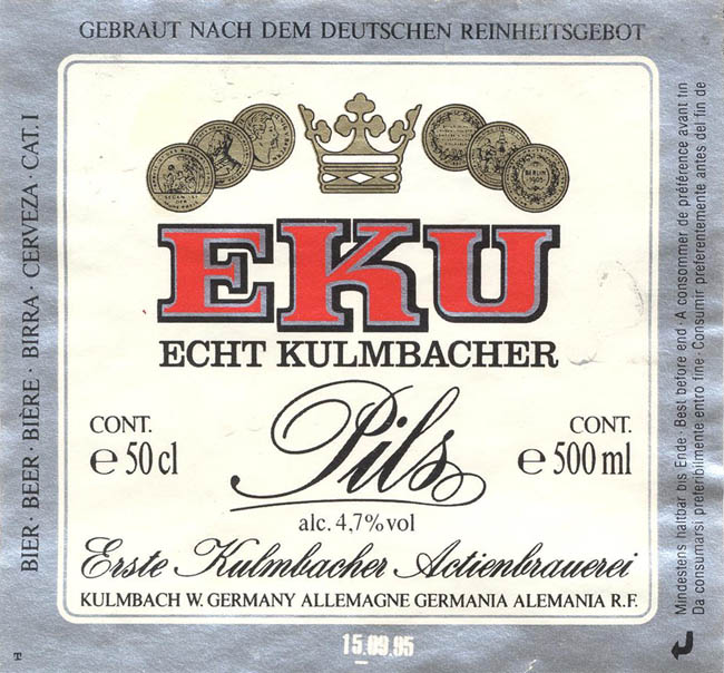 Пиво EKU PILS (Германия)